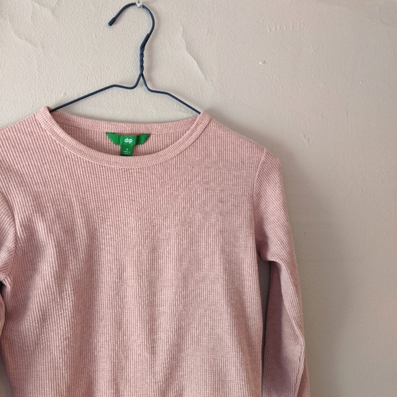 2/$20 Pink Waffle Crop Dip Medium Women's - Picture 2 of 5